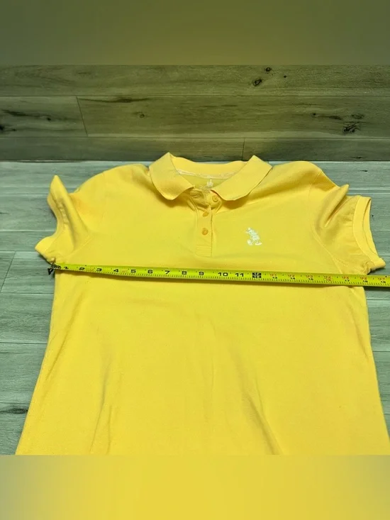 Disney Yellow Polo Women's Short Sleeve Top - Classic Collared Tee L - Picture 5 of 7